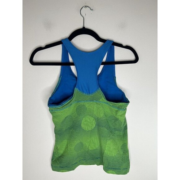 Nike Womens Green Blue Built in Bra Racerback Tank Top Size Medium (8/10) - Picture 4 of 9